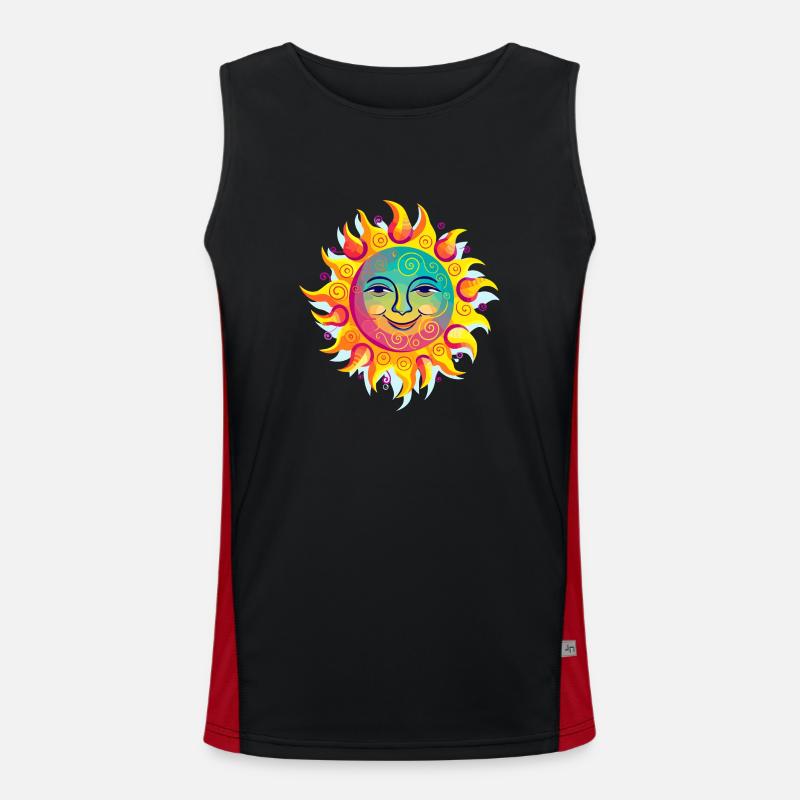 strahlende Sonne Funktionelles Kontrast-Tank Top für Männer 