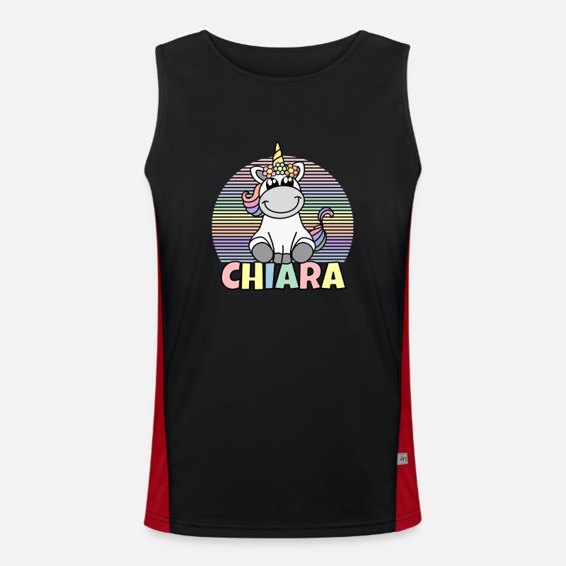 Chiara Einhorn Name Funktionelles Kontrast-Tank Top für Männer 
