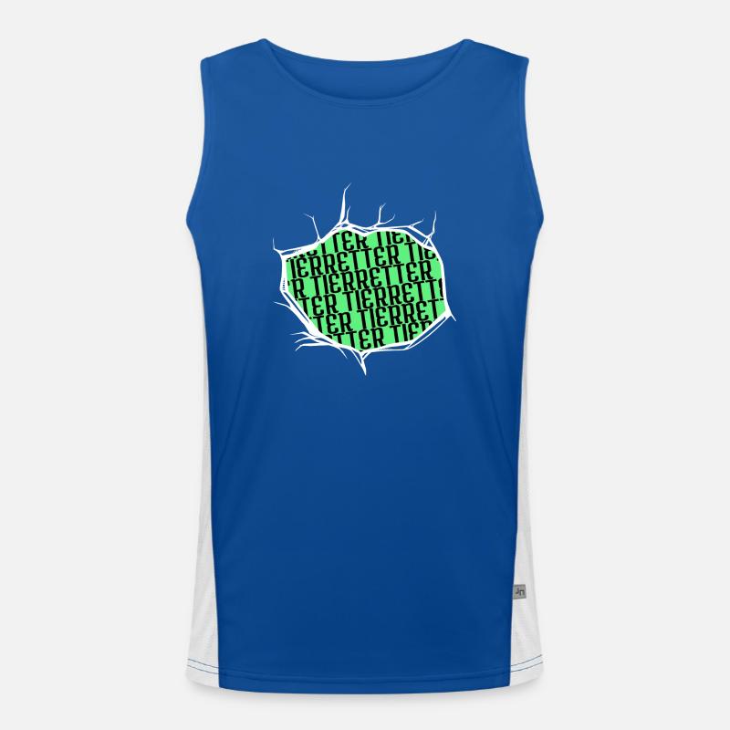 dog dobermann katze geburtstag vegetarisch Funktionelles Kontrast-Tank Top für Männer 
