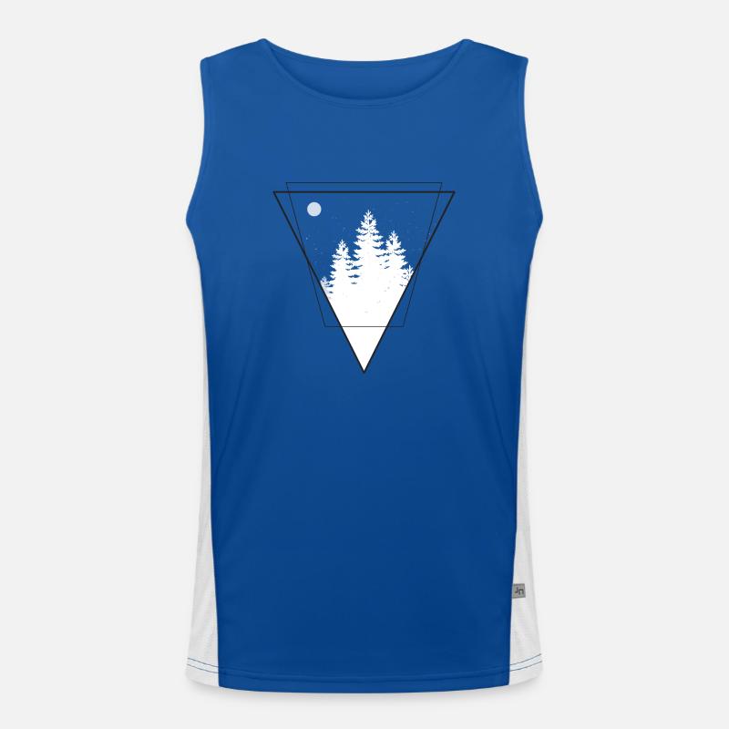 wald dreieck forrest Funktionelles Kontrast-Tank Top für Männer 