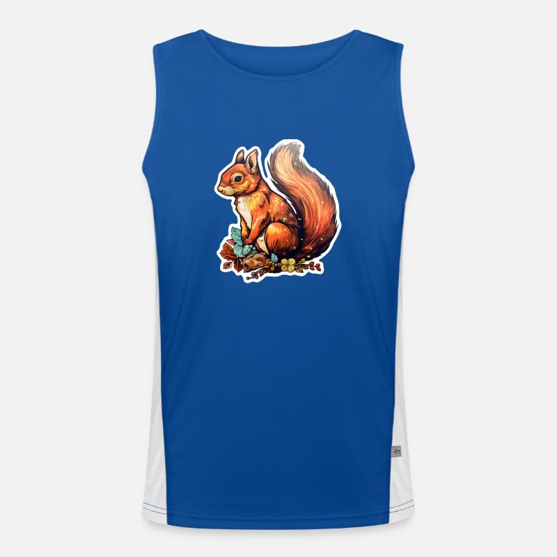 Squirrel cute Men's Functional Contrast Tank Top 
