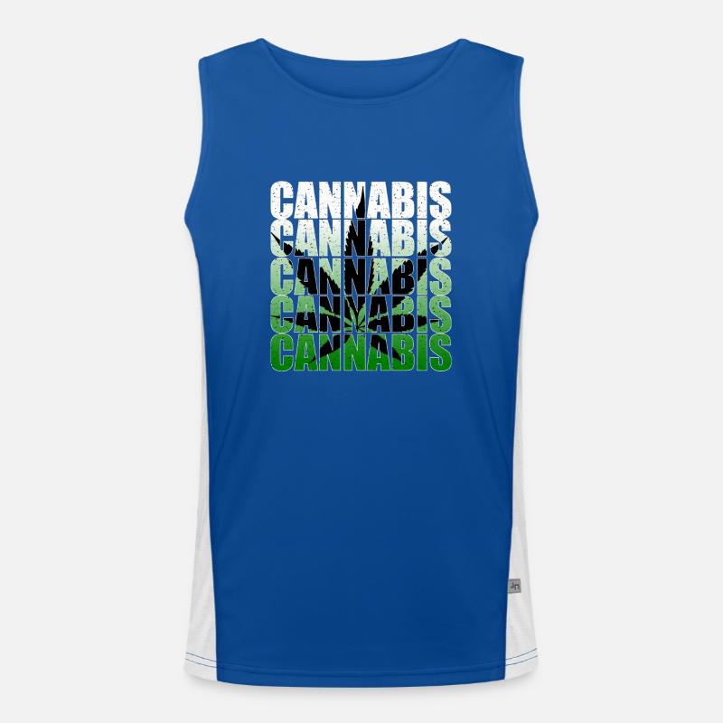 Cannabis Blatt Funktionelles Kontrast-Tank Top für Männer 