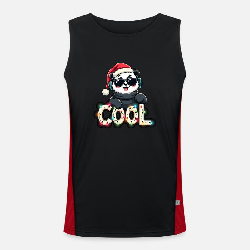 Noël panda cool Débardeur respirant contrasté Homme 