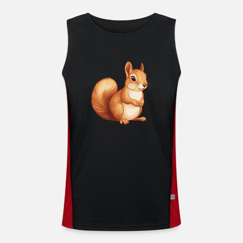 Eichhörnchen Funktionelles Kontrast-Tank Top für Männer 