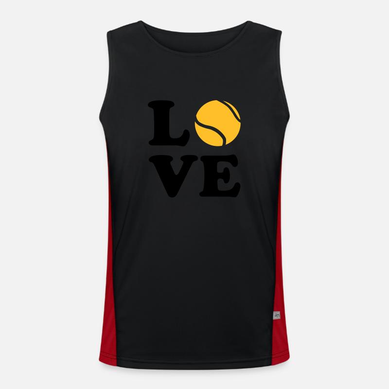Love Tennis Funktionelles Kontrast-Tank Top für Männer 