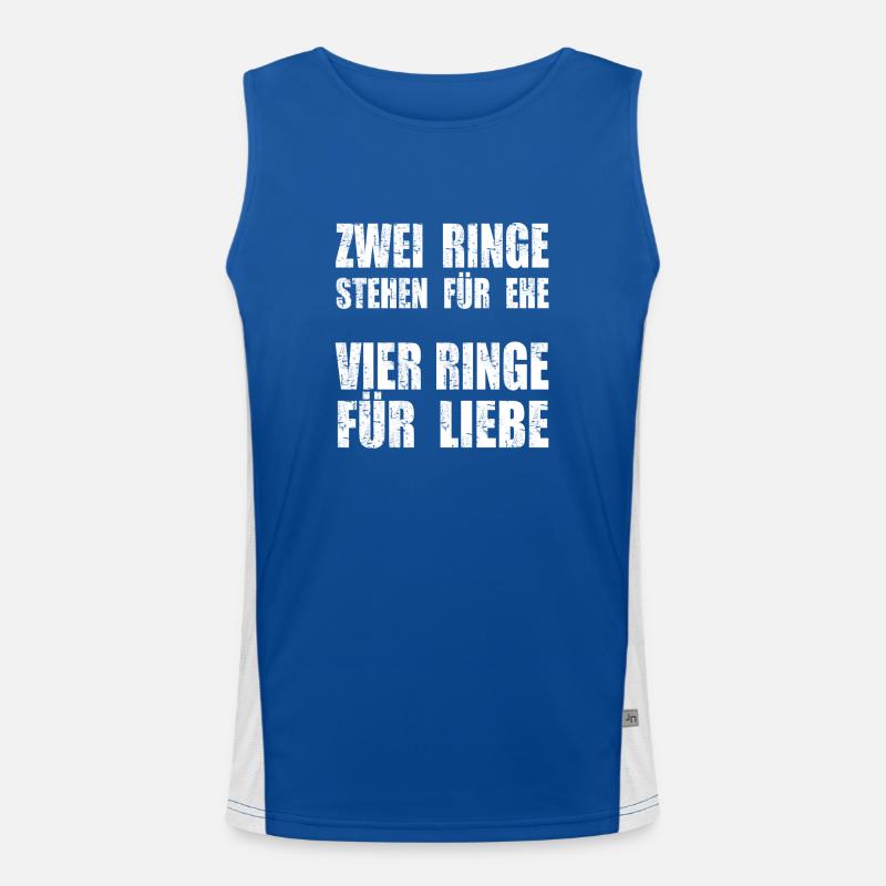 zwei Ringe vier Ringe Funktionelles Kontrast-Tank Top für Männer 
