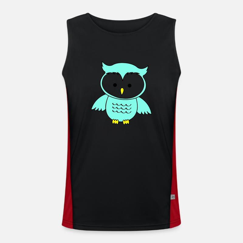 Eule Funktionelles Kontrast-Tank Top für Männer 