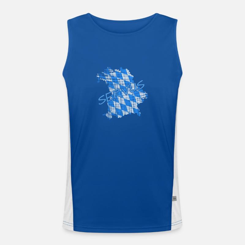 Servus Bayern Funktionelles Kontrast-Tank Top für Männer 