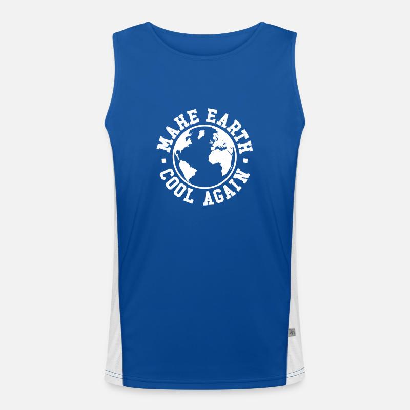 Make Earth Cool Again Men's Functional Contrast Tank Top 