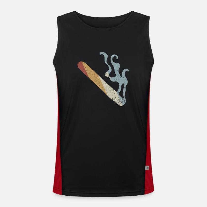 Zigarre Retro Style Vintage Funktionelles Kontrast-Tank Top für Männer 