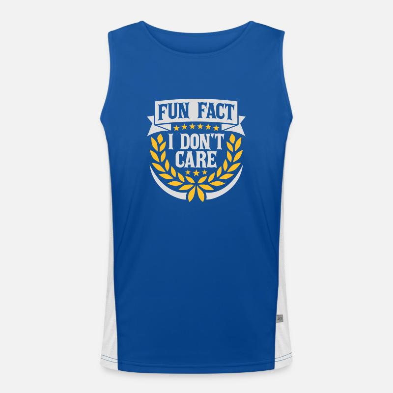 I dont care fact Funktionelles Kontrast-Tank Top für Männer 