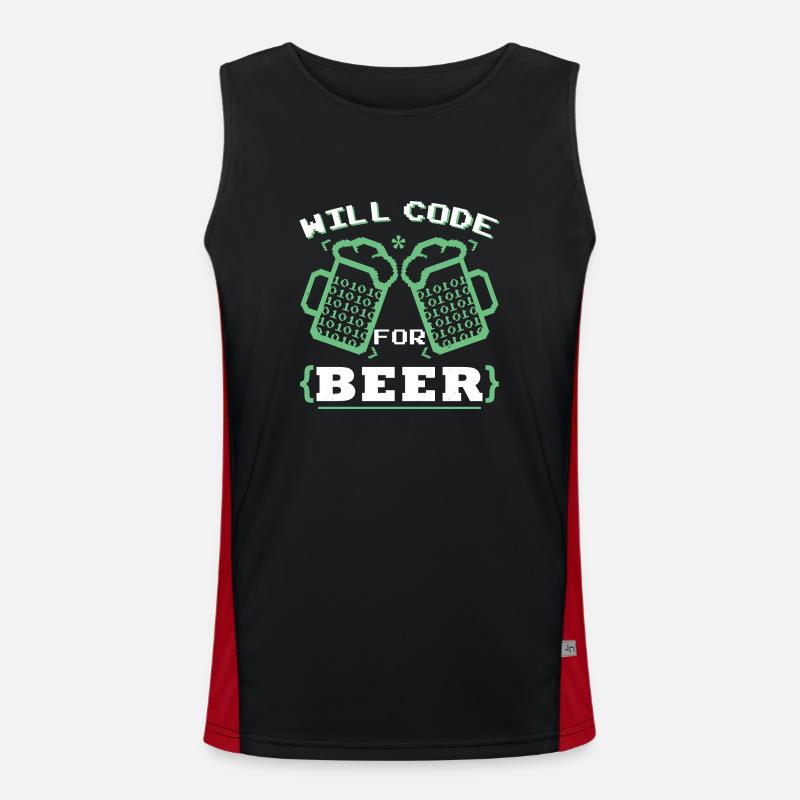 Funny Programming Coder Programmer Coder Coding Men's Functional Contrast Tank Top 