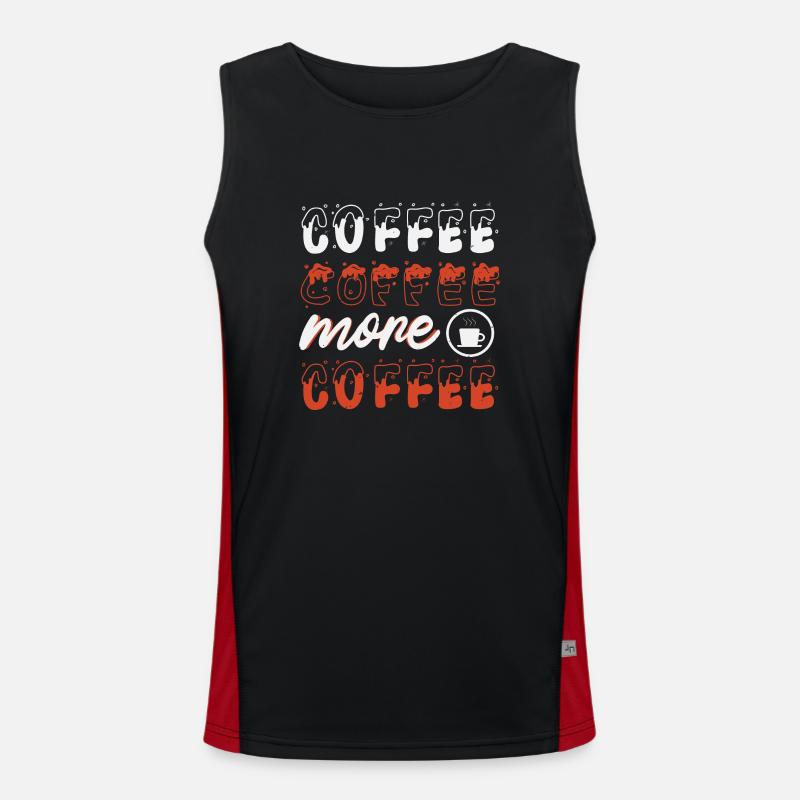 KAFFEE KAFFEE UND MOR-KAFFEE Funktionelles Kontrast-Tank Top für Männer 