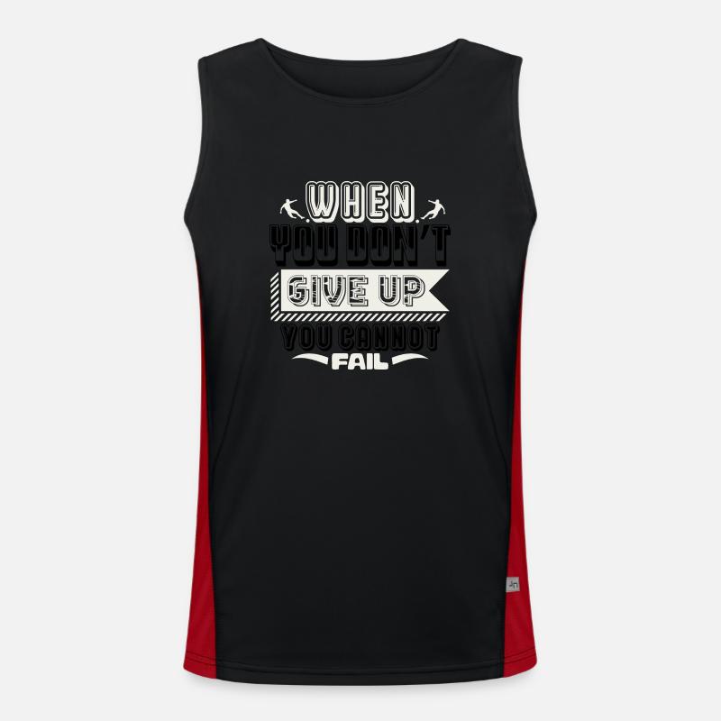 WENN DU NICHT AUFGIBST, KANNST DU NICHT SCHEITERN Funktionelles Kontrast-Tank Top für Männer 