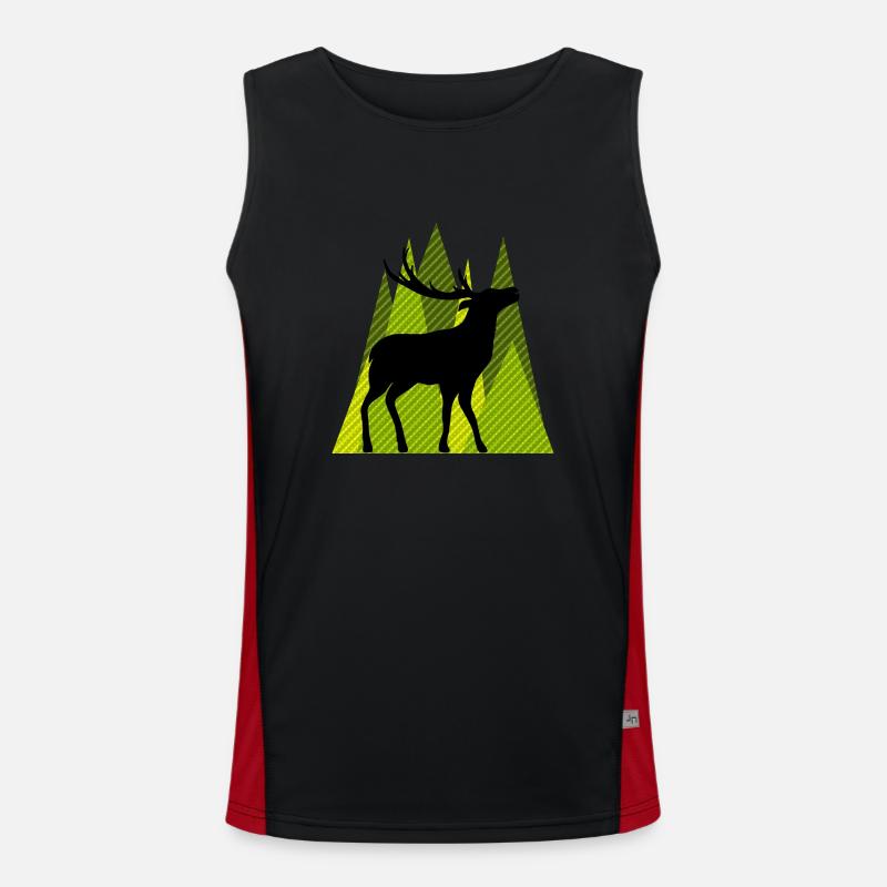 Hirsch Funktionelles Kontrast-Tank Top für Männer 