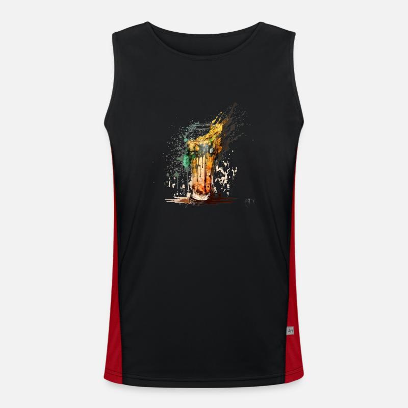 Cooles Bier Motiv.Craft Bier Explosion Funktionelles Kontrast-Tank Top für Männer 