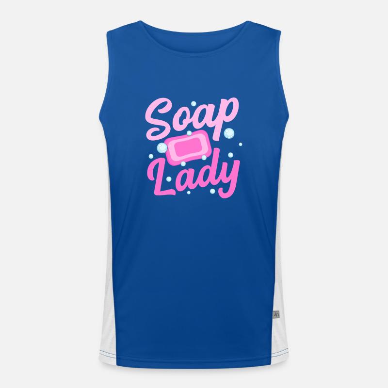 Soap Lady Soapmaker Soapmaking Men's Functional Contrast Tank Top 