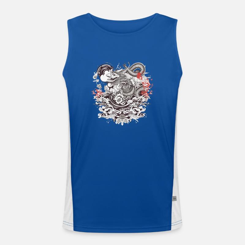 Chinese folklore Men's Functional Contrast Tank Top 