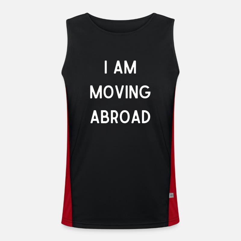 Emigration Saying Men's Functional Contrast Tank Top 