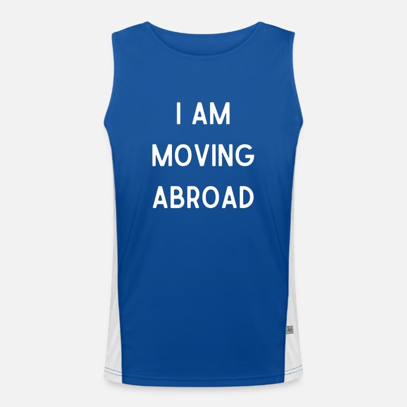 Emigration Saying Men's Functional Contrast Tank Top 