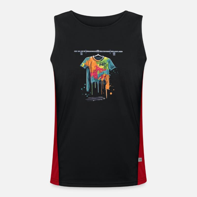 Graffiti Hemd Funktionelles Kontrast-Tank Top für Männer 