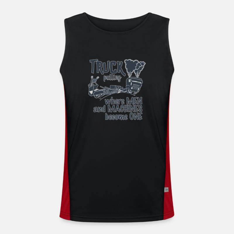 truck pulling duotone Men's Functional Contrast Tank Top 