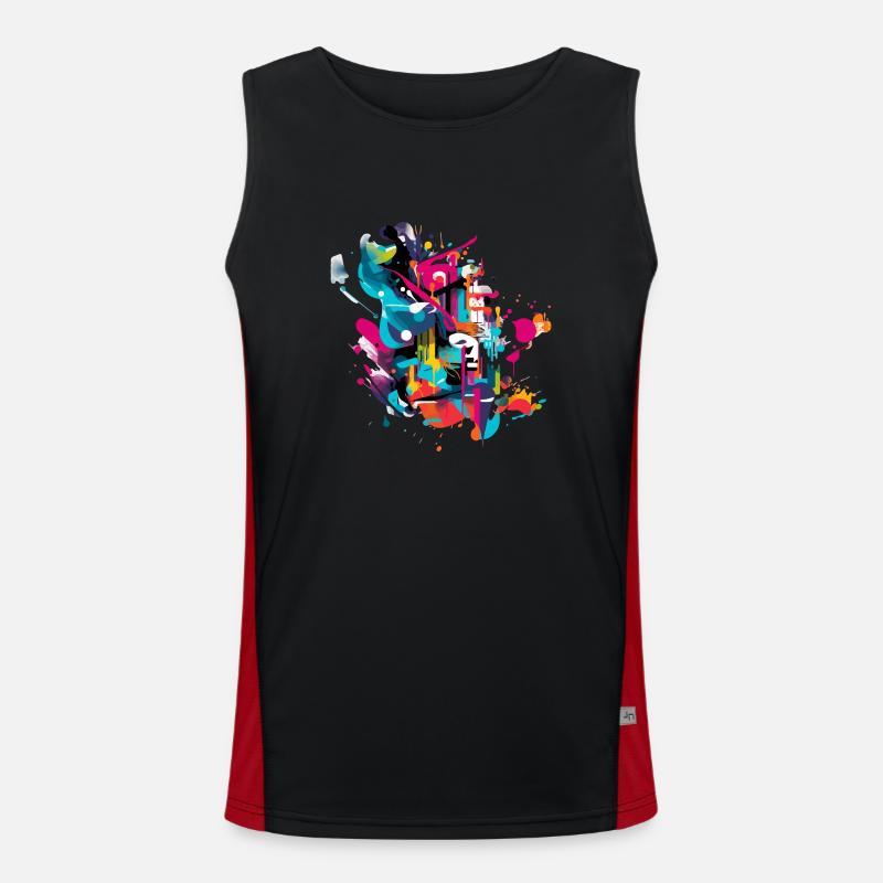 Graffiti-Kultur Funktionelles Kontrast-Tank Top für Männer 