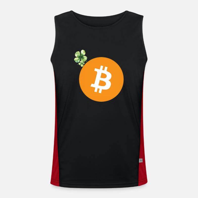 Bitcoin Shamrock Débardeur respirant contrasté Homme 