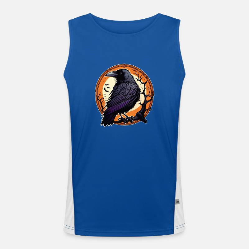 Halloween oder Hard Rock - Raven Funktionelles Kontrast-Tank Top für Männer 