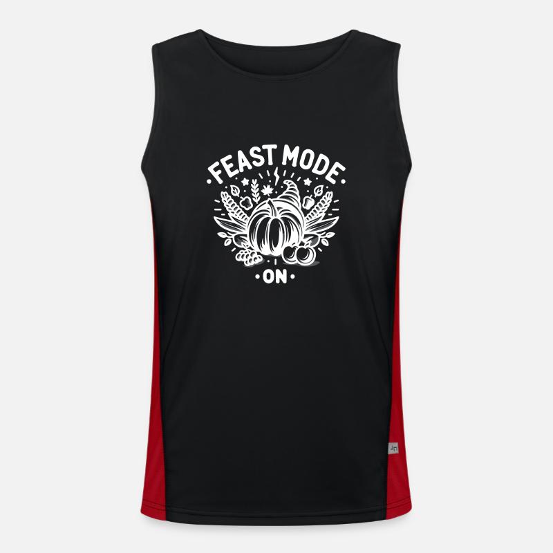 Feast Mode On Men's Functional Contrast Tank Top 