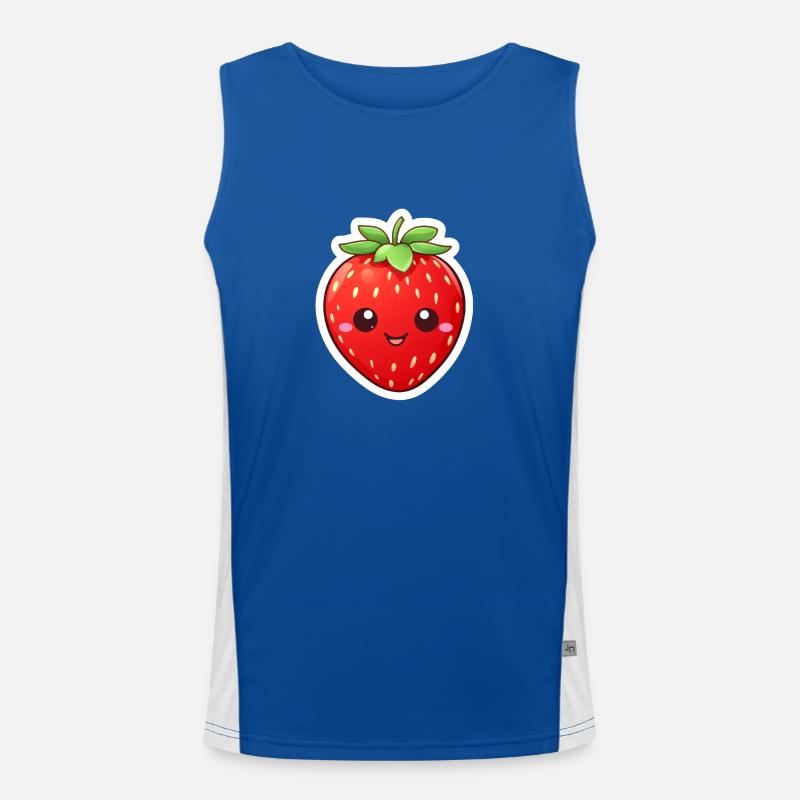 Erdbeere süß Kawaii Funktionelles Kontrast-Tank Top für Männer 