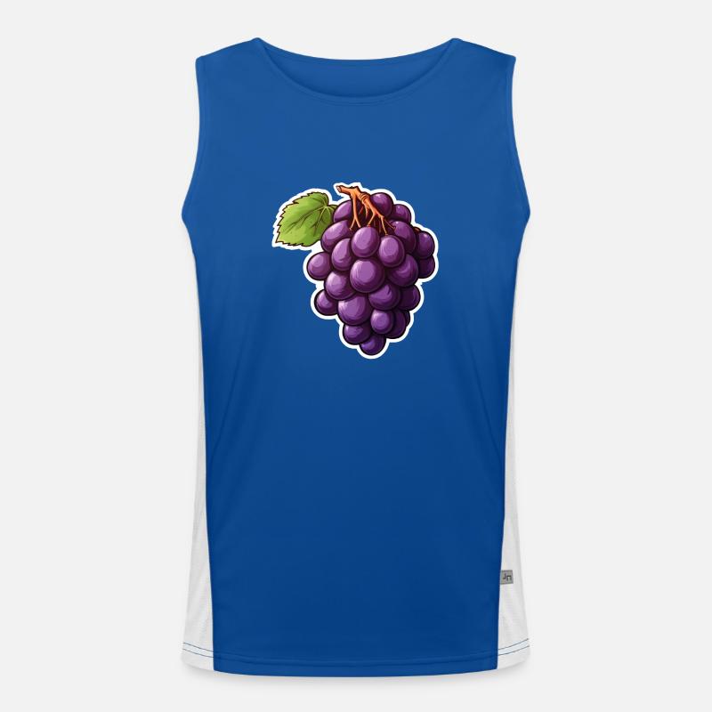 Grapevines dark Men's Functional Contrast Tank Top 