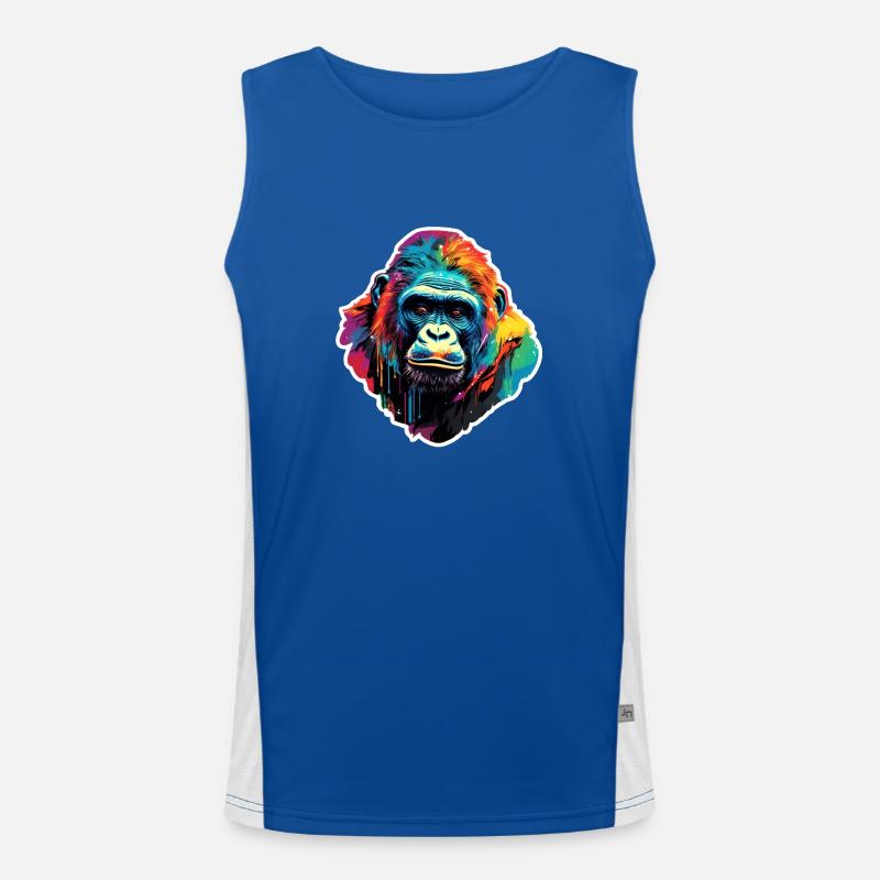 Gorilla Psychedelic Men's Functional Contrast Tank Top 