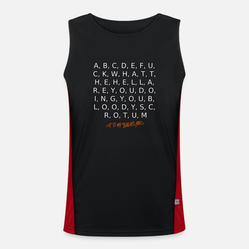 My Badass Abc Men's Functional Contrast Tank Top 