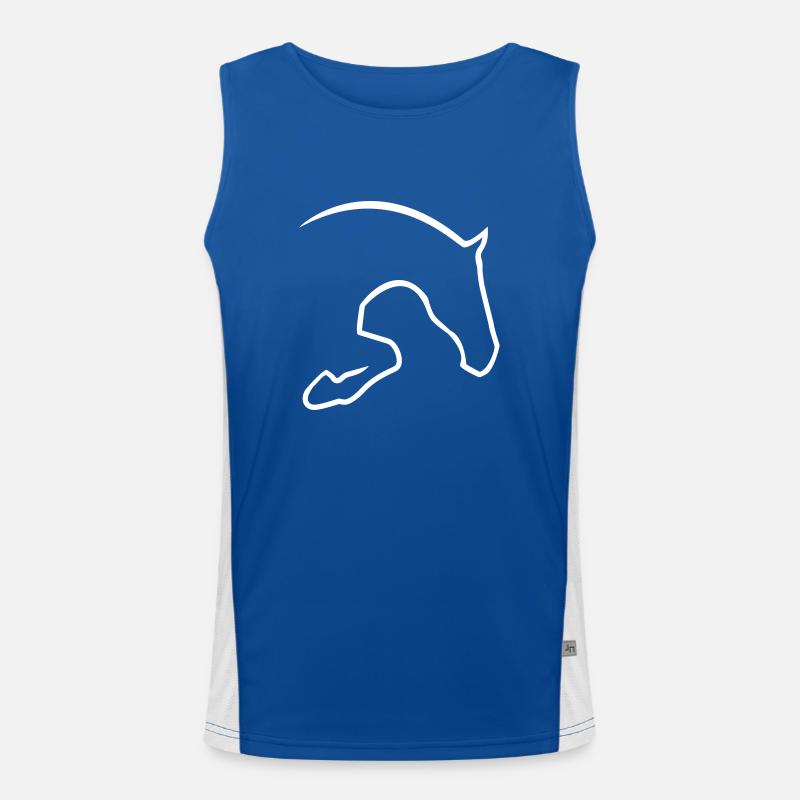 Springpferd Funktionelles Kontrast-Tank Top für Männer 