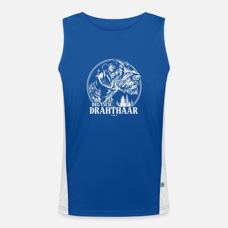 Deutsch Drahthaar Funktionelles Kontrast-Tank Top für Männer 