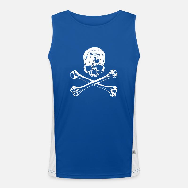 Crâne et os Débardeur respirant contrasté Homme 