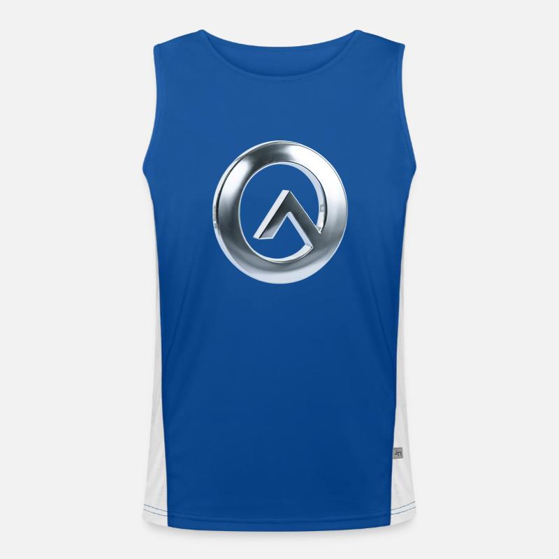 Metallic chrome A Look, Simple Elegance Men's Functional Contrast Tank Top 