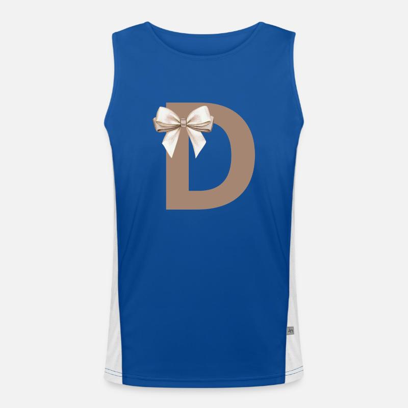 Buchstabe D Knoten Funktionelles Kontrast-Tank Top für Männer 