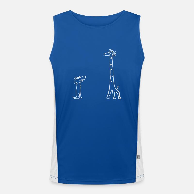 GFK - Giraffe und Wolf Funktionelles Kontrast-Tank Top für Männer 