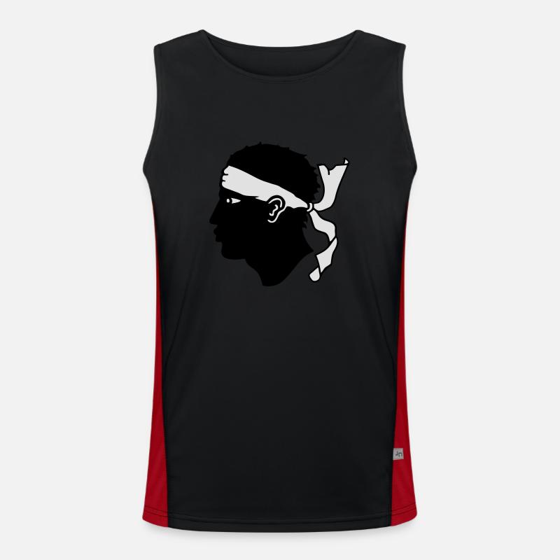 Korsika Funktionelles Kontrast-Tank Top für Männer 