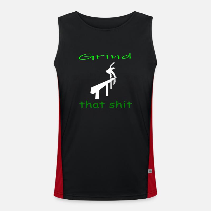 Grind that shit Funktionelles Kontrast-Tank Top für Männer 
