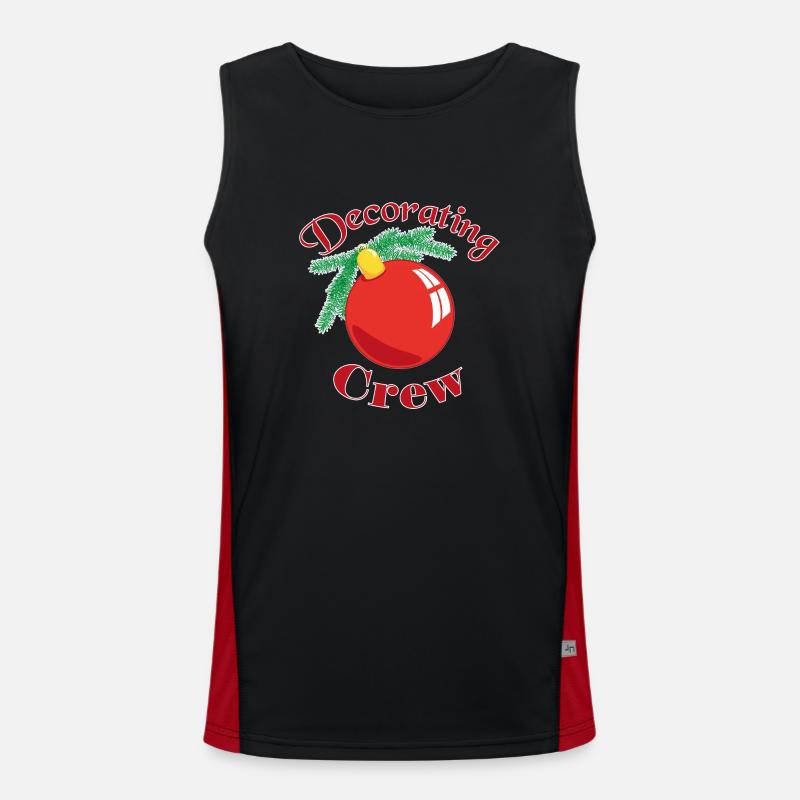 Decorating crew - Men's Functional Contrast Tank Top - black/red