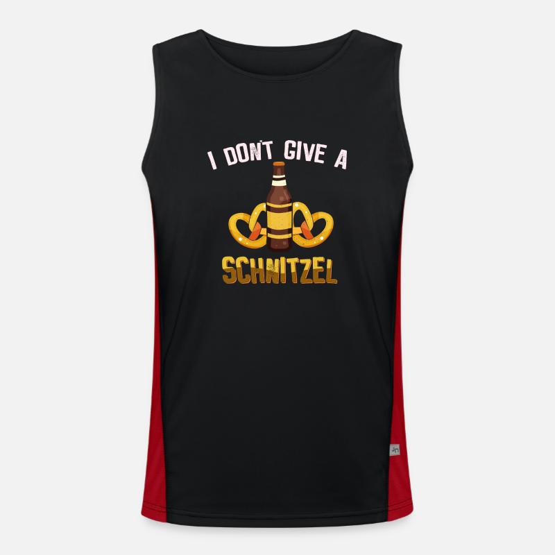 Dont give a Schnitzel - Lustiger Spruch Funktionelles Kontrast-Tank Top für Männer 