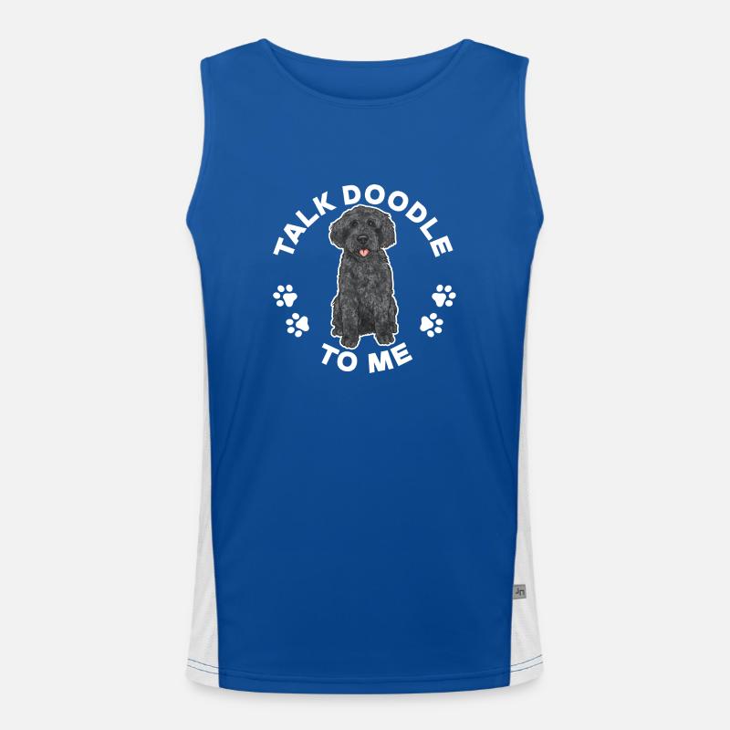 Labradoodle Hund Funktionelles Kontrast-Tank Top für Männer 