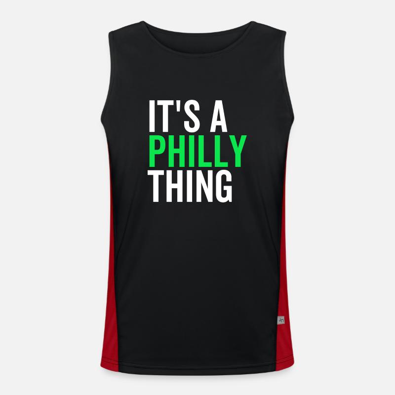 It's a Philly Thing - Men's Functional Contrast Tank Top - black/red