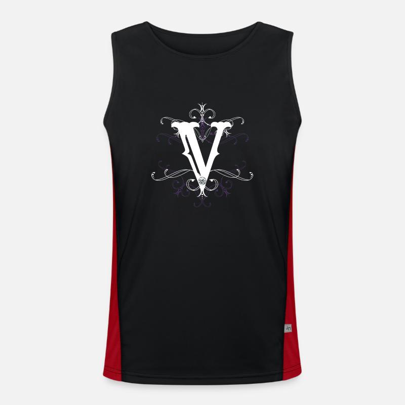 Buchstabe V Buchstabe-V Funktionelles Kontrast-Tank Top für Männer 