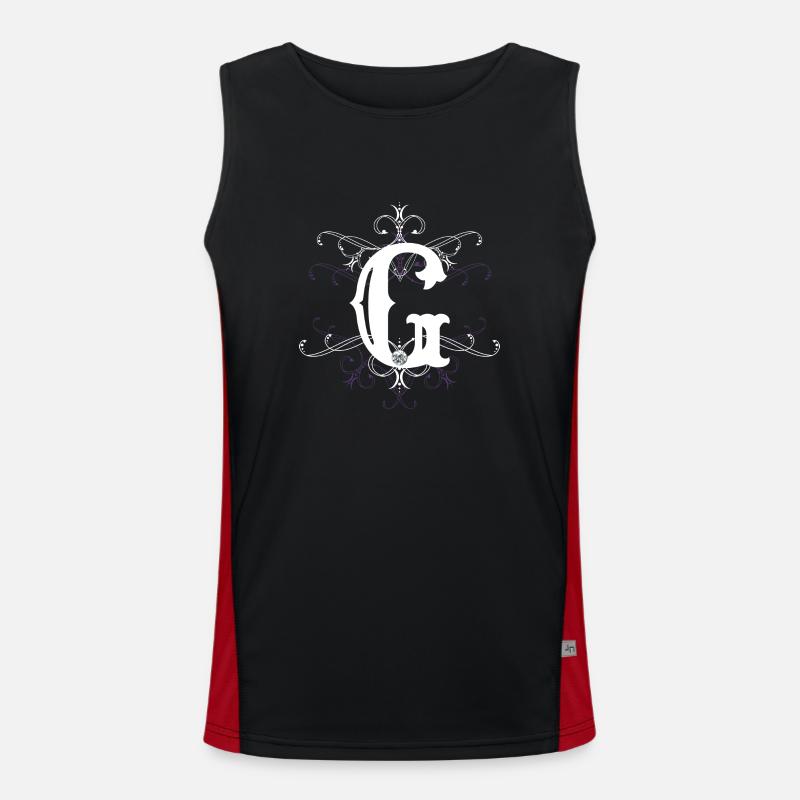 Buchstabe G Buchstabe-G Funktionelles Kontrast-Tank Top für Männer 