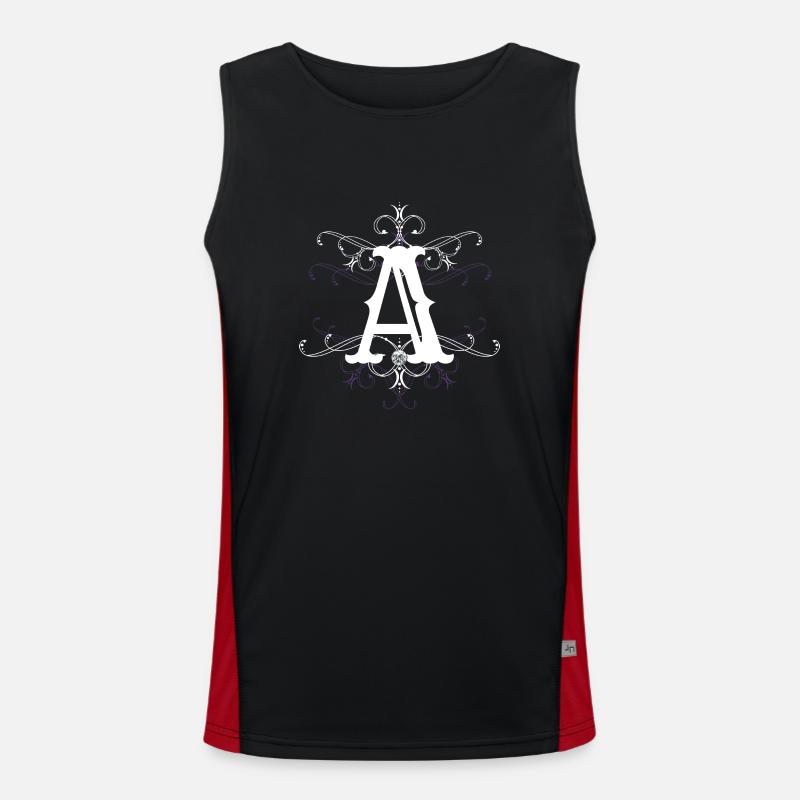 Letter A, point (A) Men's Functional Contrast Tank Top 