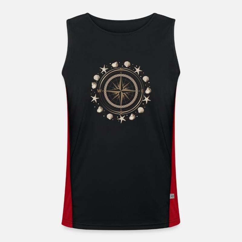 Compass Maritime Shells Men's Functional Contrast Tank Top 